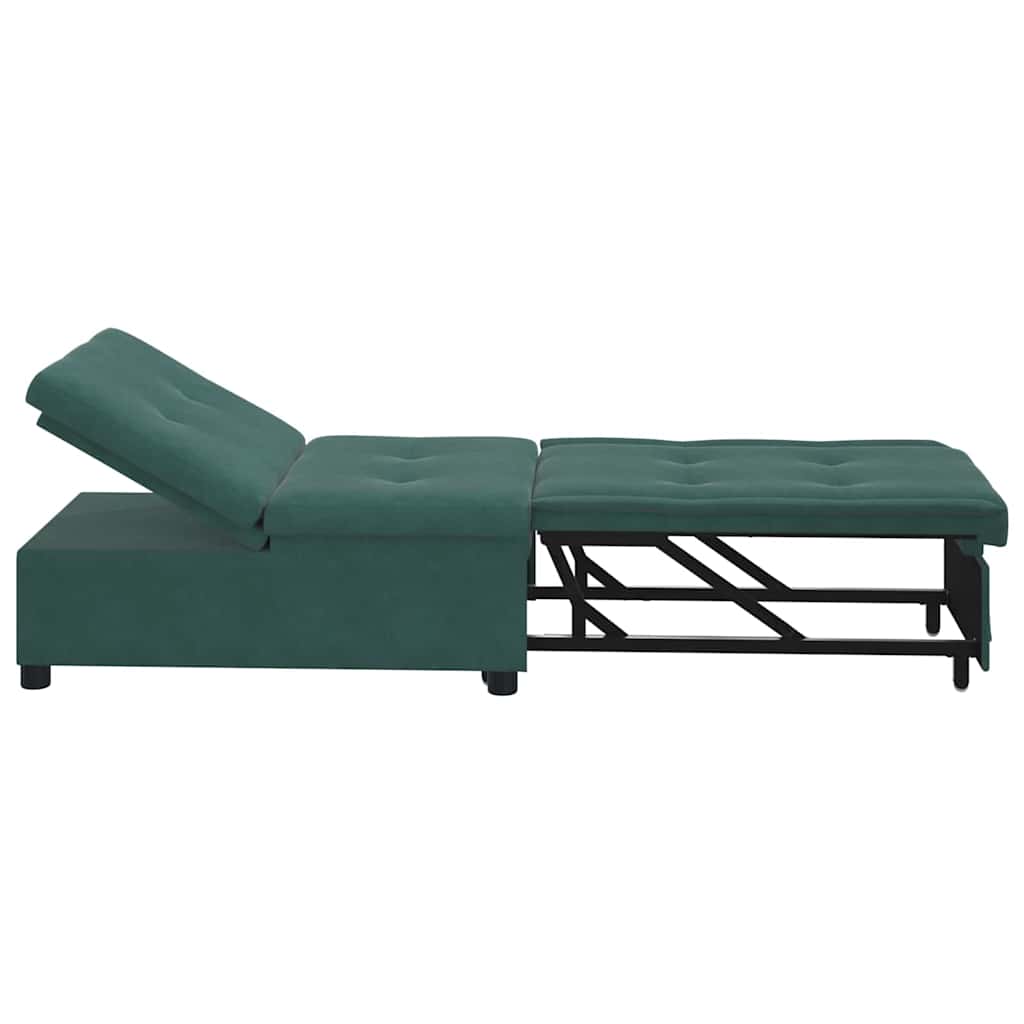 Sofa Bed Dark green 67 x 194 x 38 cm Velvet
