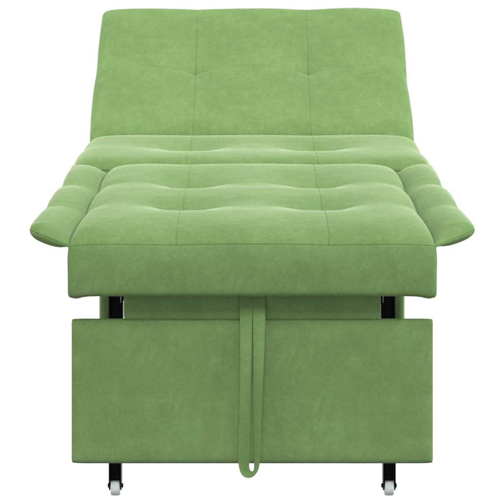 Sofa Bed Light green 67 x 194 x 38 cm Velvet
