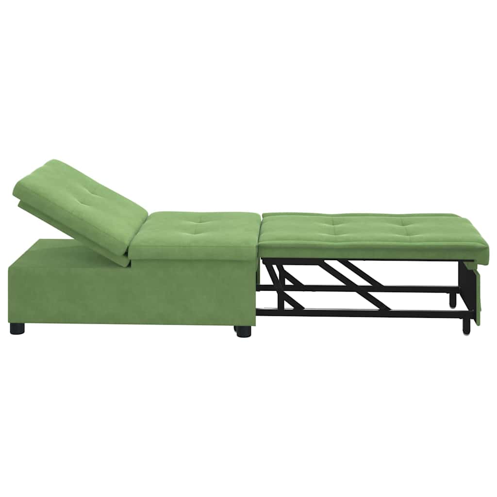 Sofa Bed Light green 67 x 194 x 38 cm Velvet