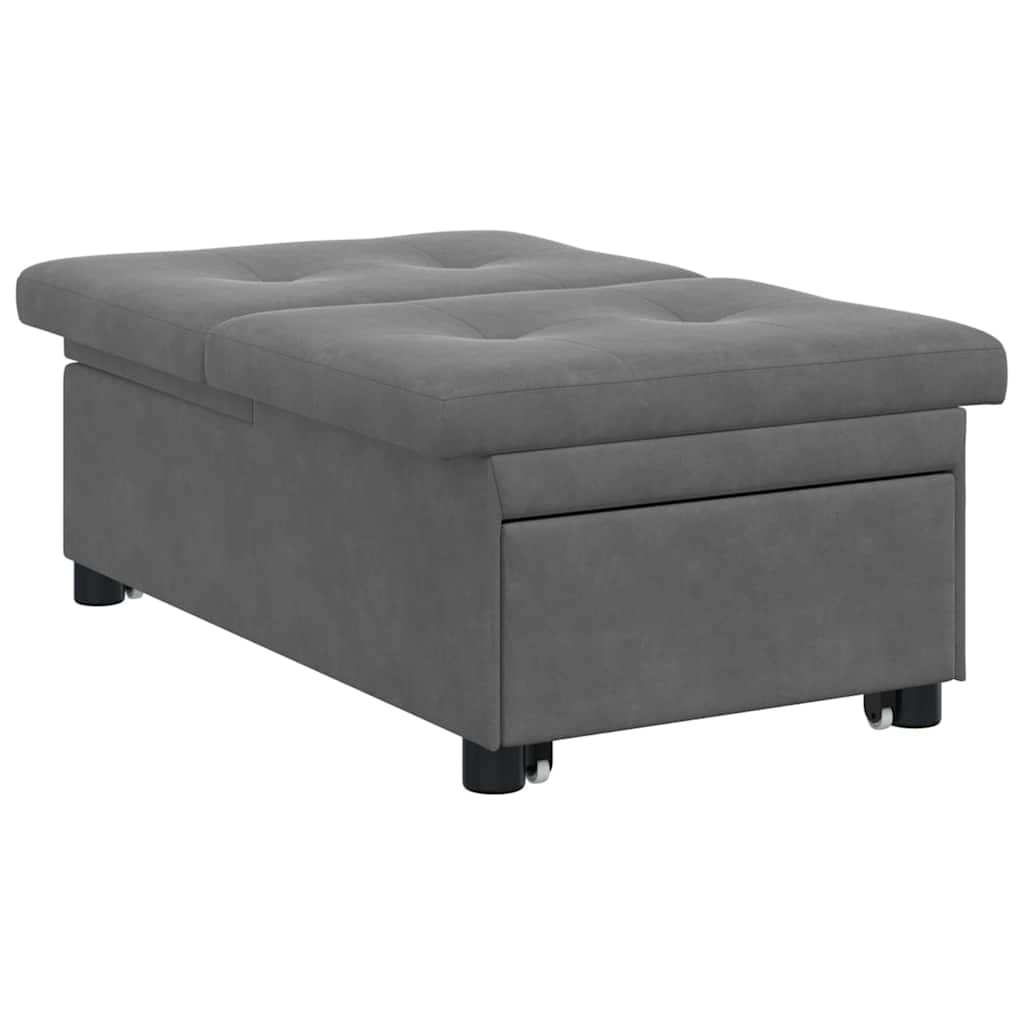 Sofa Bed Dark Grey 67 x 194 x 82 cm