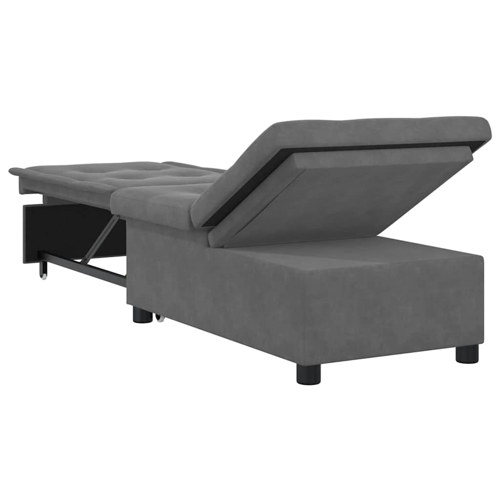 Sofa Bed Dark Grey 67 x 194 x 82 cm