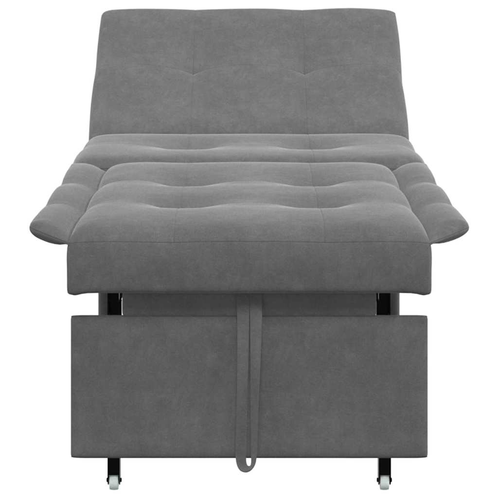 Sofa Bed Dark Grey 67 x 194 x 82 cm