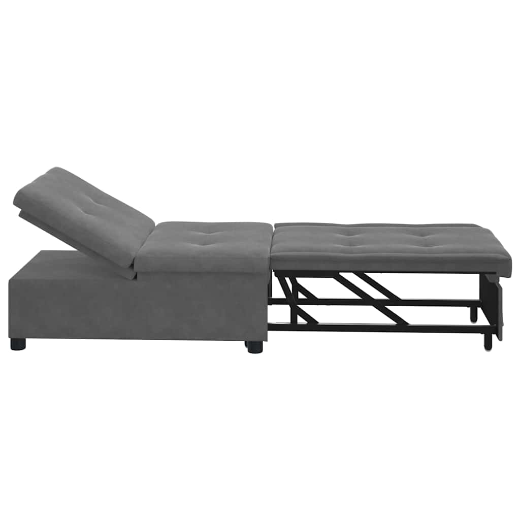 Sofa Bed Dark Grey 67 x 194 x 82 cm