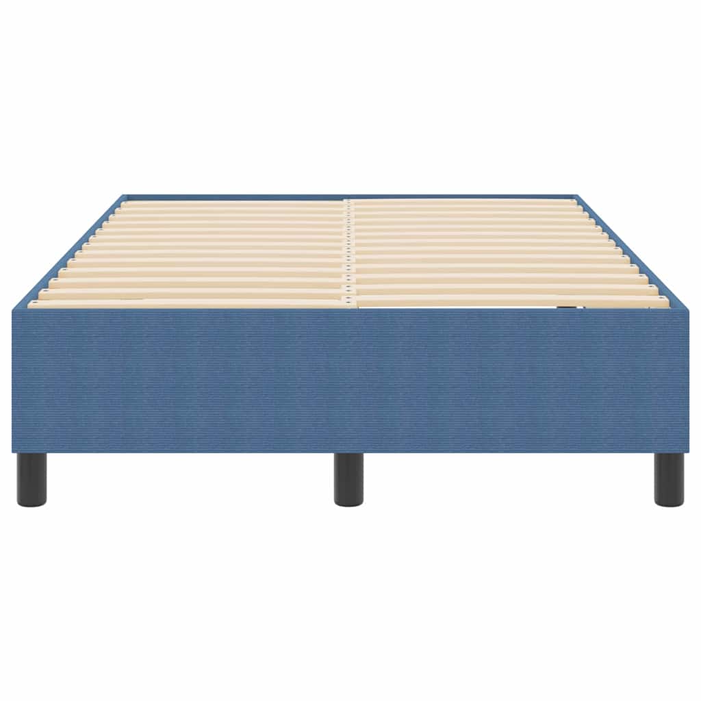 Box Spring Bed Blue 120 x 190 cm Corduroy fabric