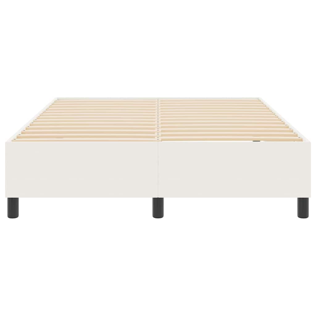 Box Spring Bed Cream 140 x 200 cm Corduroy fabric