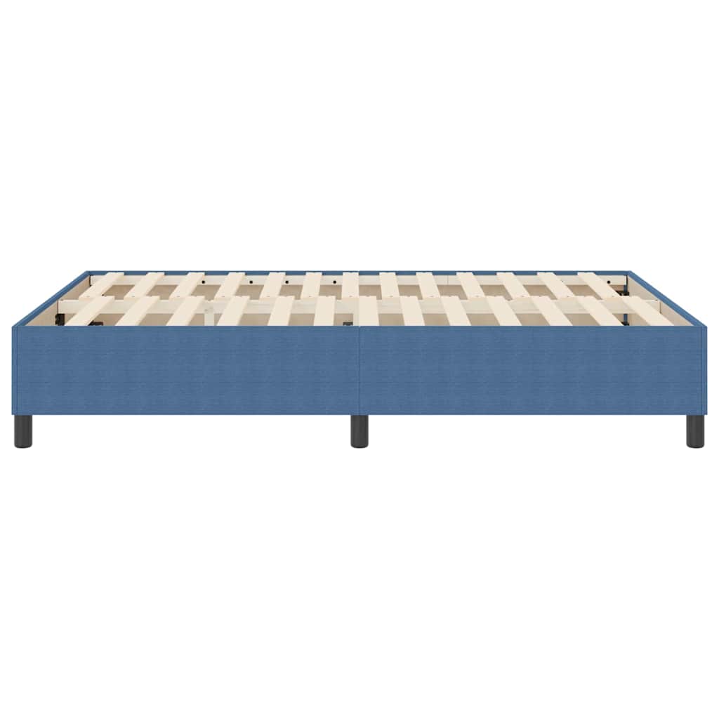 Box Spring Bed Blue 140 x 200 cm Corduroy fabric