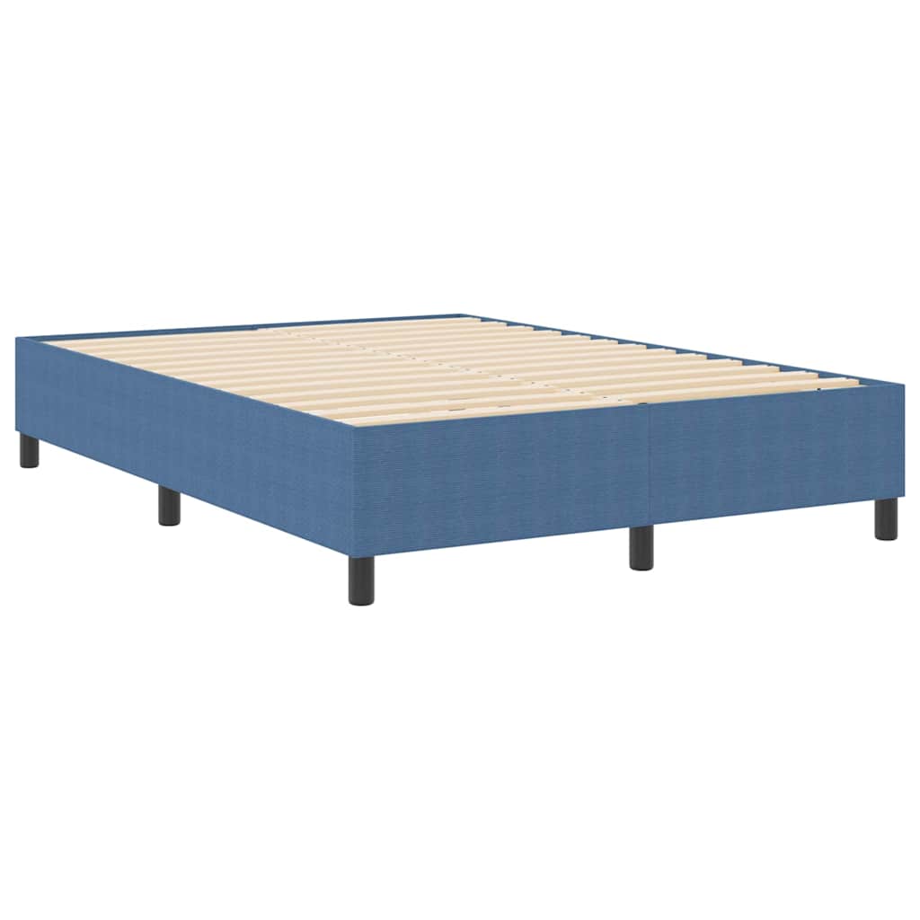 Box Spring Bed Blue 160 x 200 cm Corduroy fabric