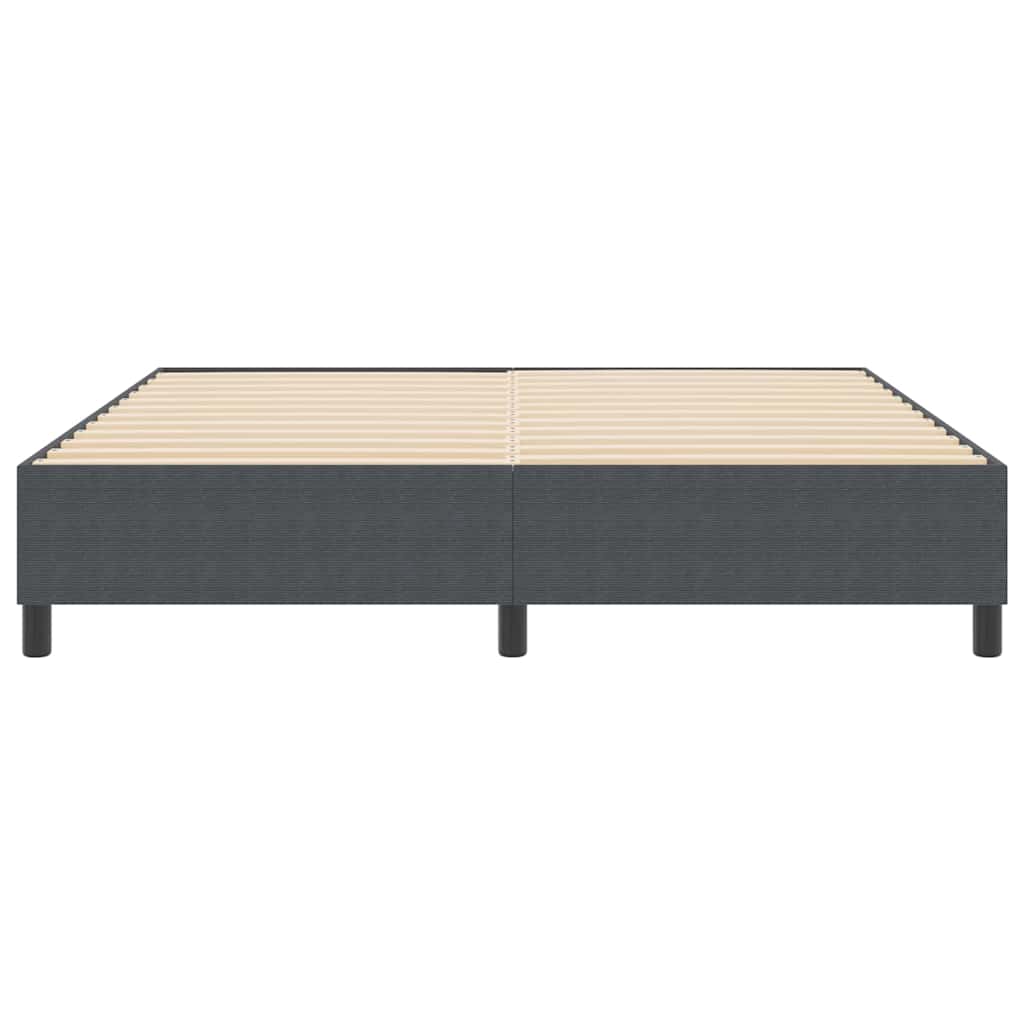 Box Spring Bed Dark grey 180 x 200 cm Corduroy fabric