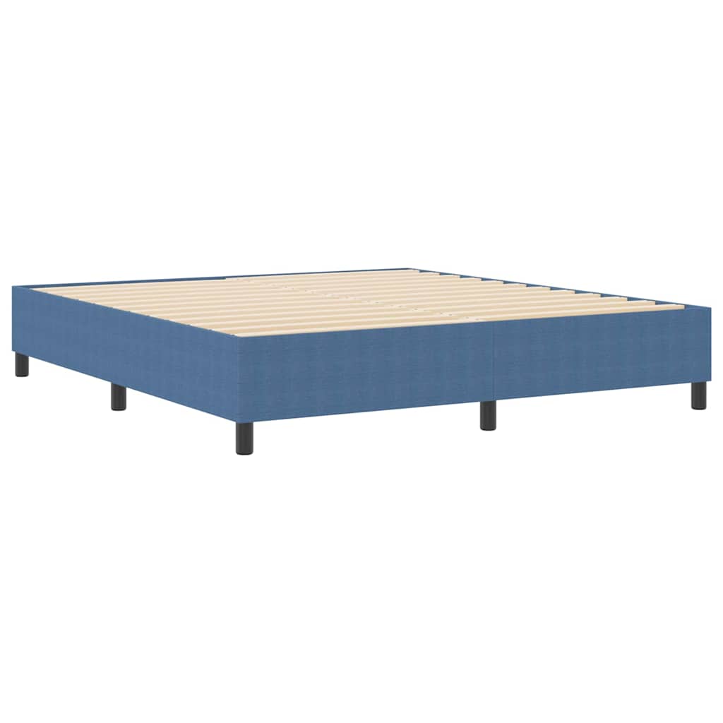 Box Spring Bed Blue 180 x 200 cm Corduroy fabric
