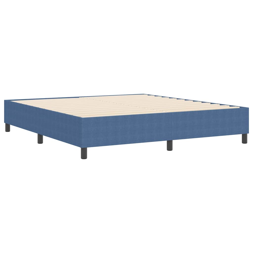Box Spring Bed Blue 180 x 200 cm Corduroy fabric