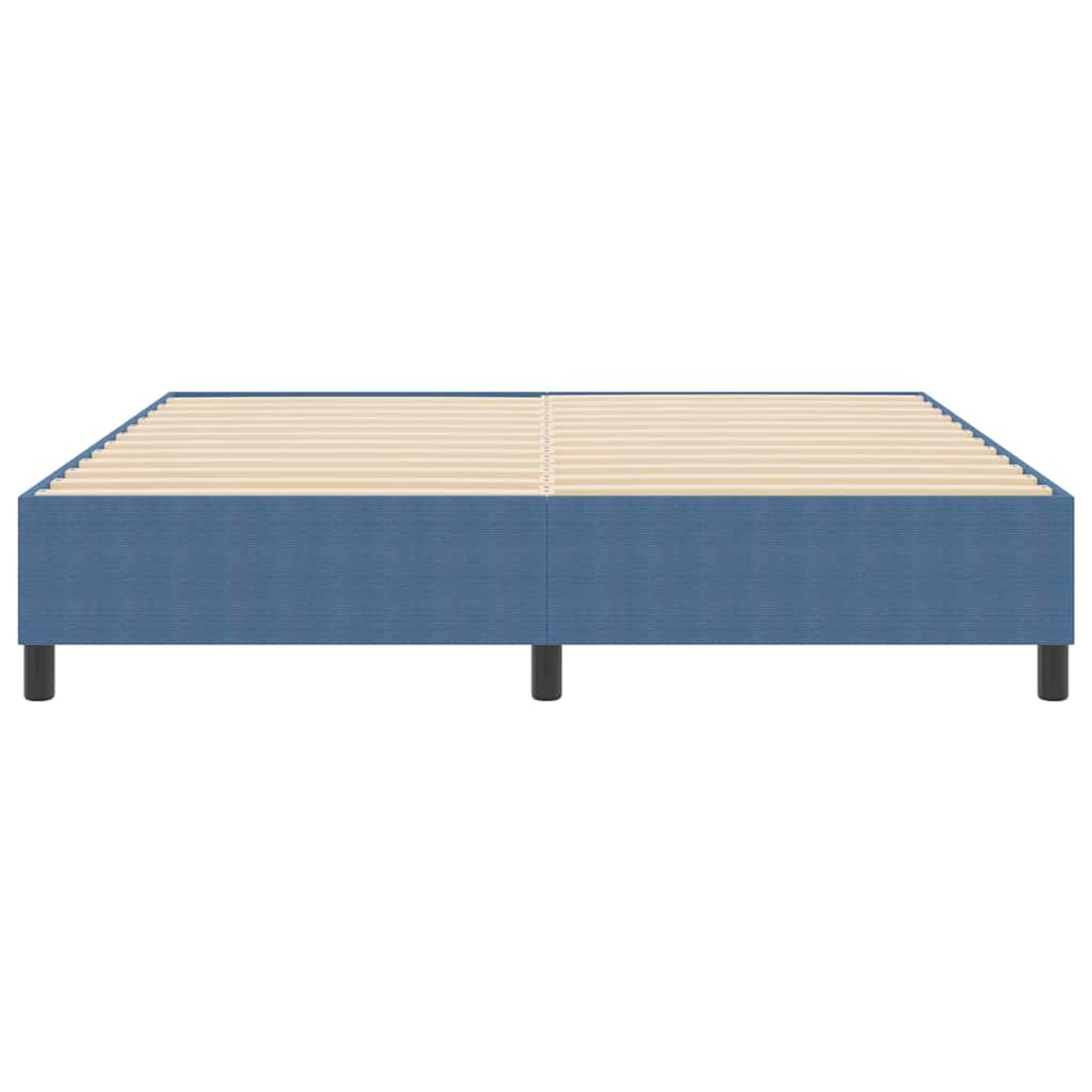 Box Spring Bed Blue 180 x 200 cm Corduroy fabric