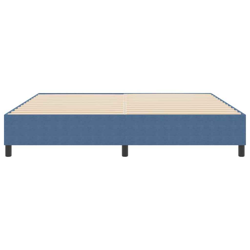 Box Spring Bed Blue 200 x 200 cm Corduroy fabric