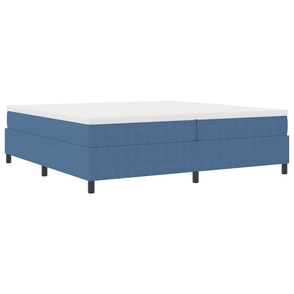 Box Spring Bed Blue 200 x 200 cm Corduroy fabric