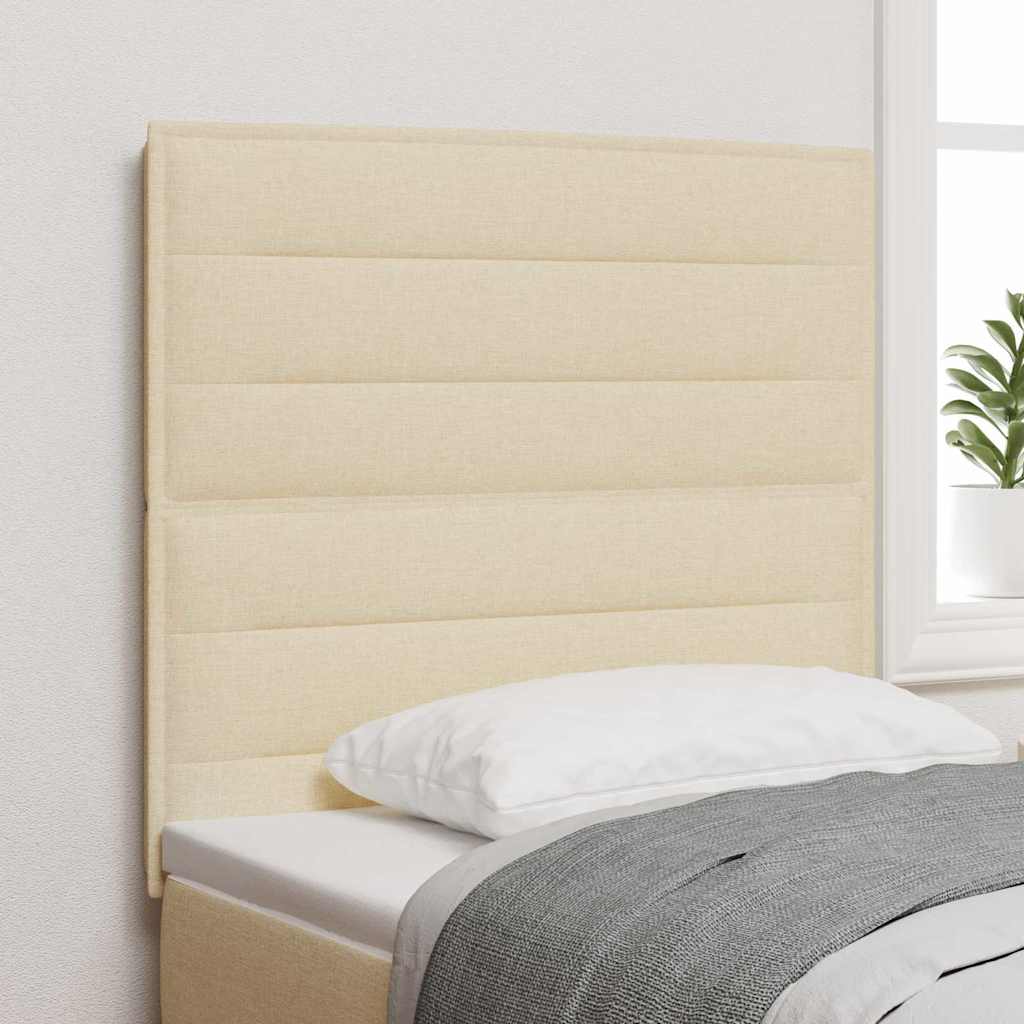 Headboard Other with Headboard Cream 100 cm Fabric