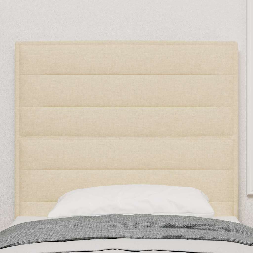 Headboard Other with Headboard Cream 100 cm Fabric