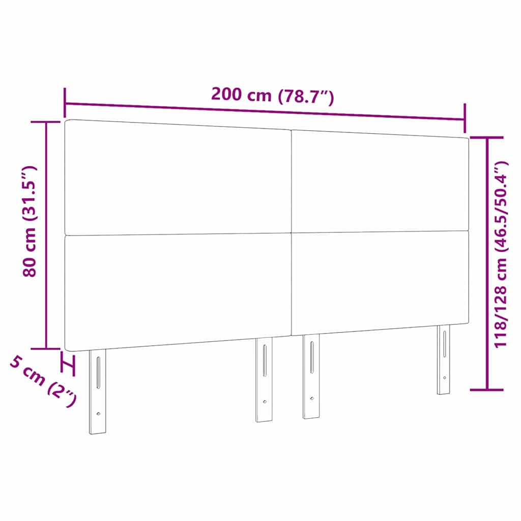 Headboard Height Adjustable Light green grey 200 cm Rib fabric