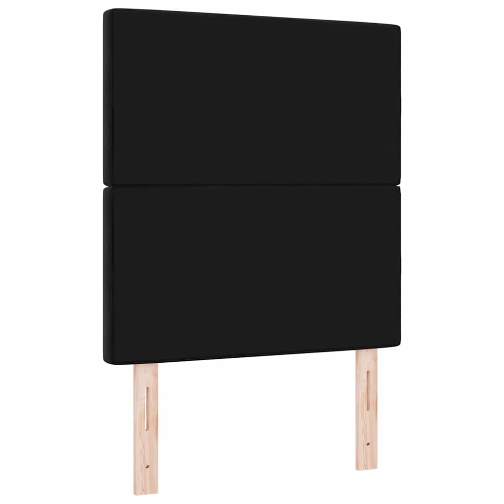 Velvet Headboard Argyle with Headboard Black 80 cm Velvet