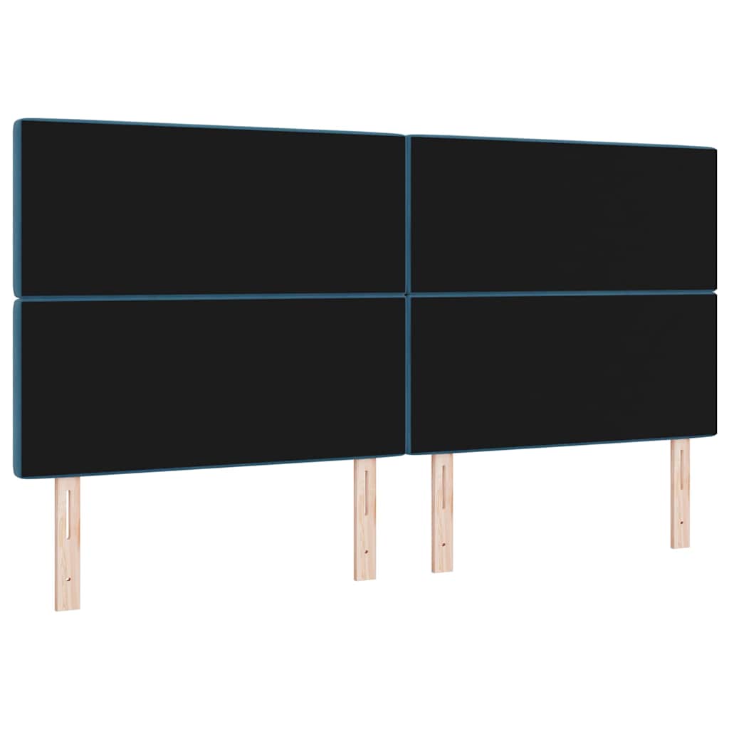 Velvet Headboard Argyle with Headboard Dark blue 200 cm Velvet