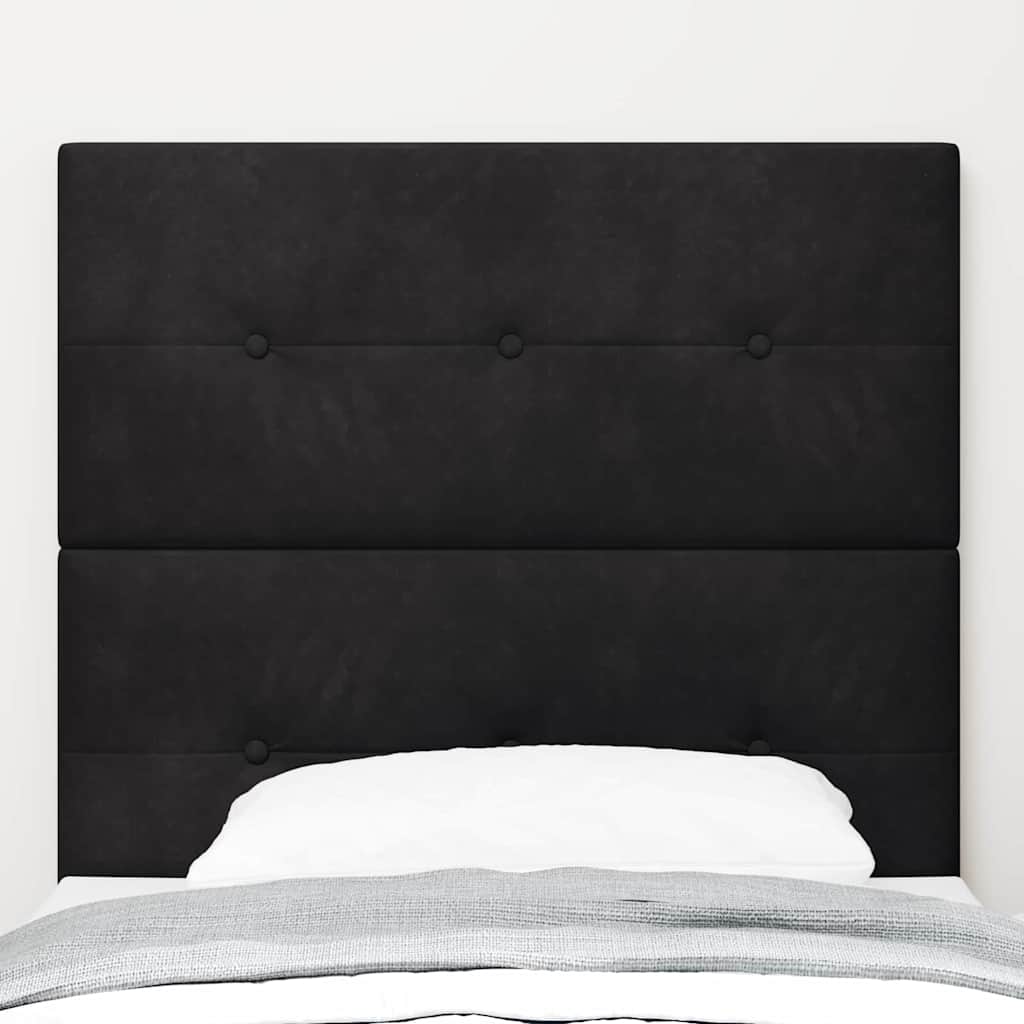 Headboard Wall-mounted with Headboard Black 100 cm Velvet
