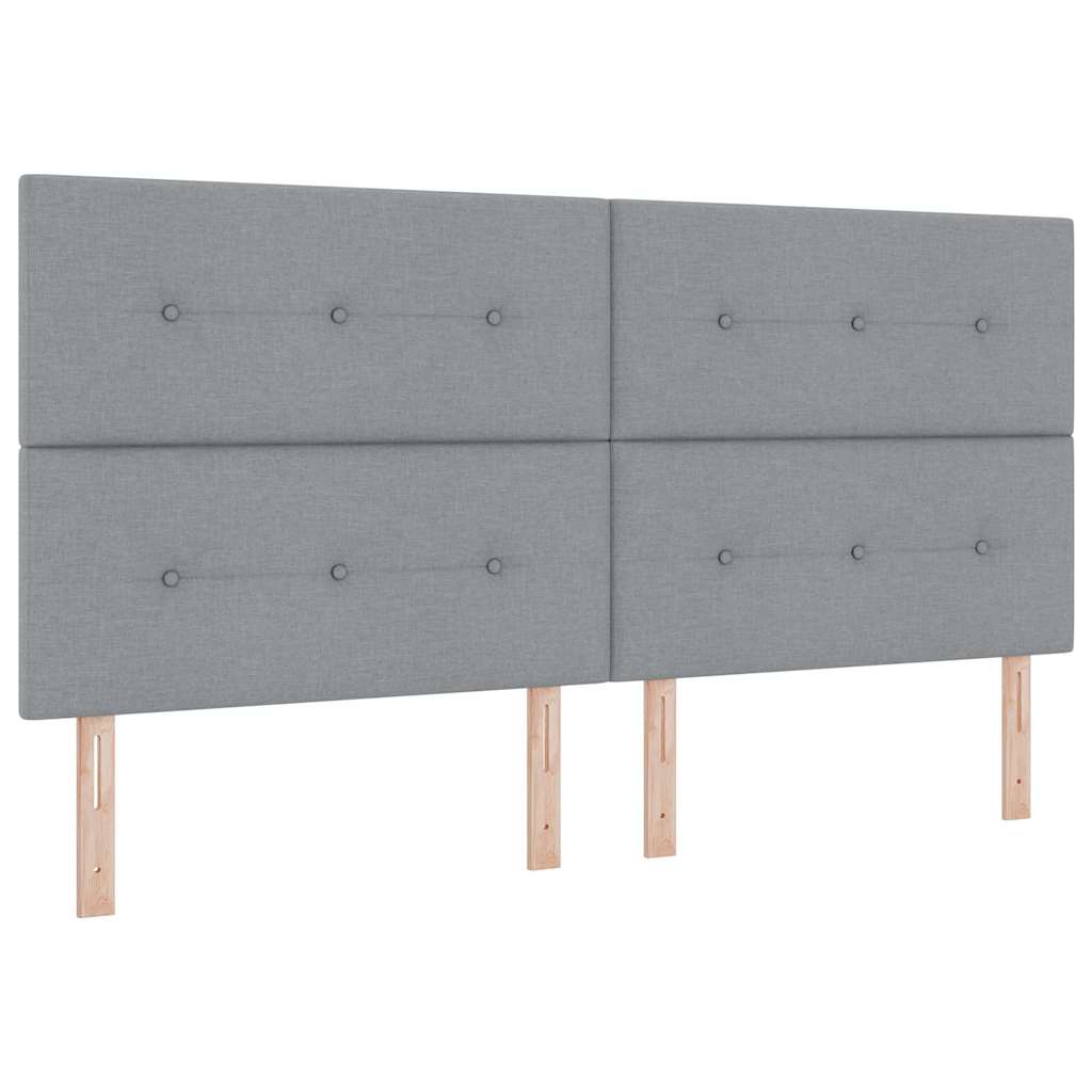 Headboard Height Adjustable Manual Light grey 200 cm Fabric