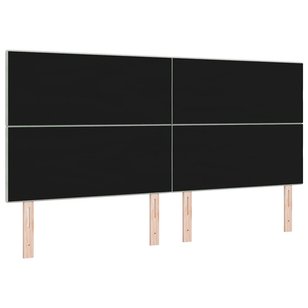 Headboard Wall-mounted with Headboard Light grey 200 cm Velvet