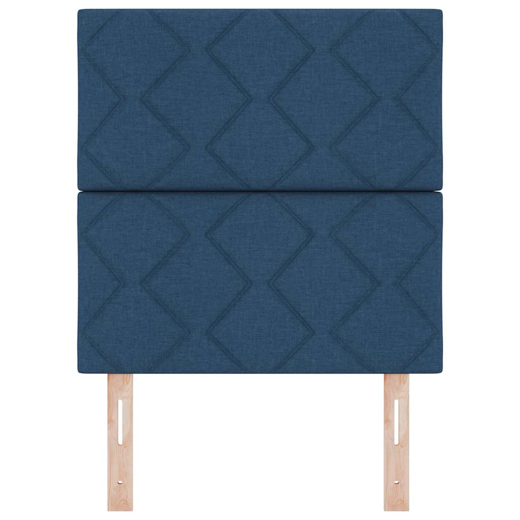 Fabric Headboard Geometric with Headboard Blue 80 cm Fabric