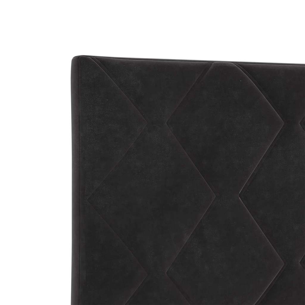 Headboard Wall-mounted Geometric Manual Black 80 cm Velvet