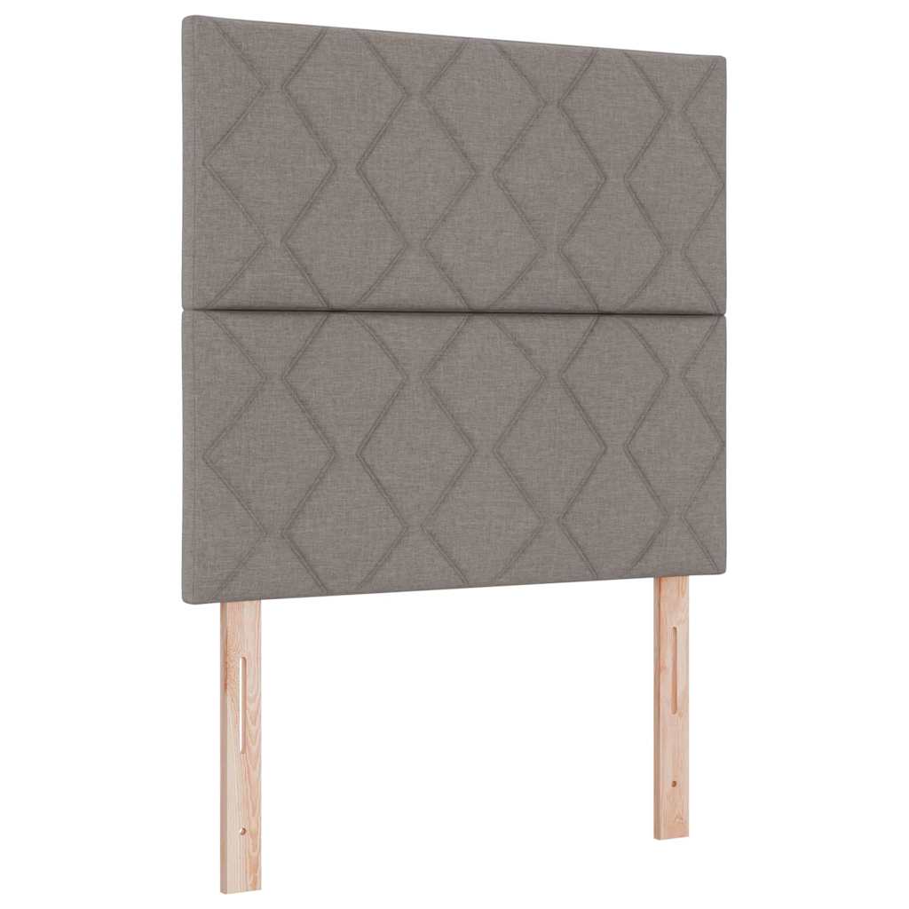 Fabric Headboard Geometric with Headboard Taupe 90 cm Fabric