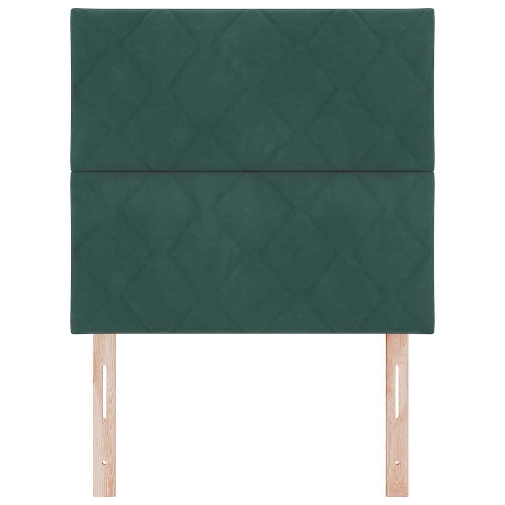 Headboard Wall-mounted Geometric Manual Dark green 90 cm Velvet