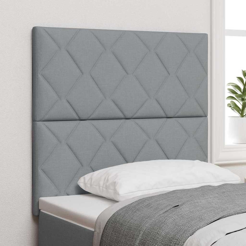 Fabric Headboard Geometric Light grey 100 cm Fabric