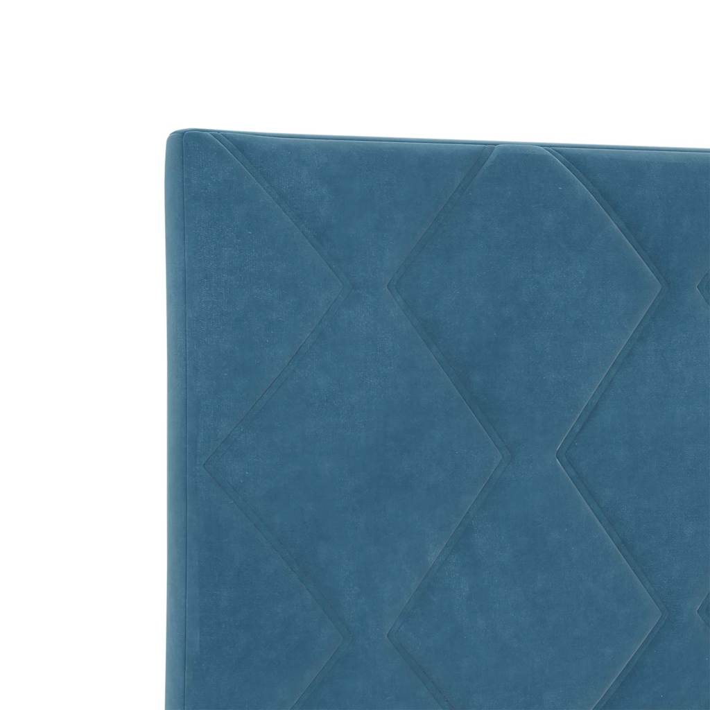 Headboard Wall-mounted Geometric Manual Dark blue 100 cm Velvet