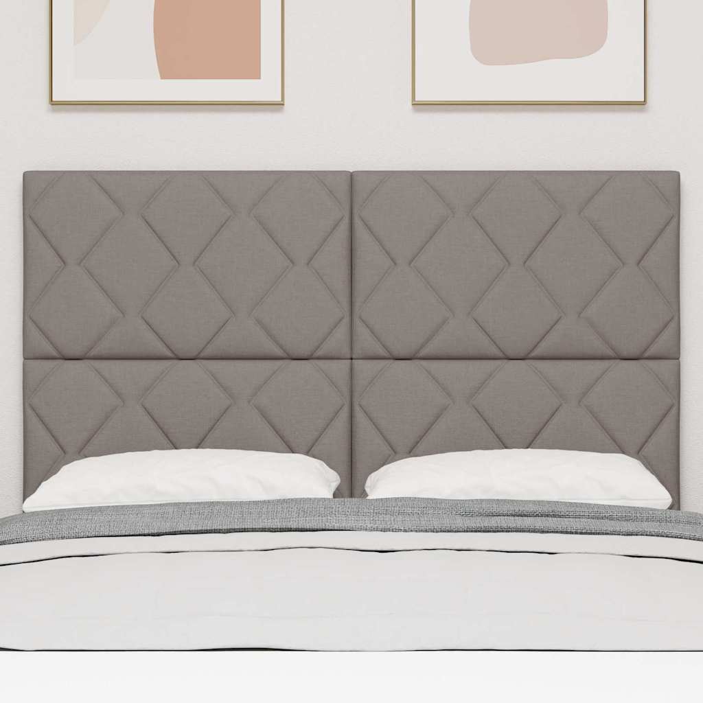 Fabric Headboard Geometric with Headboard Taupe 140 cm Fabric