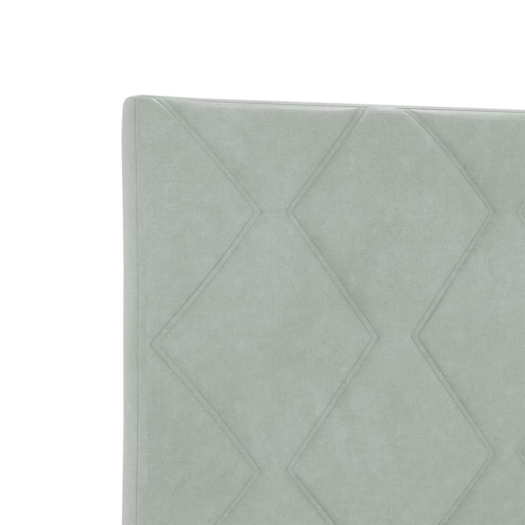 Headboard Wall-mounted Geometric Light grey 144 cm Velvet