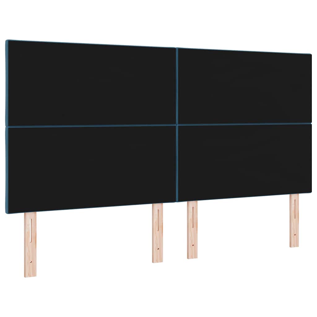 Headboard Wall-mounted Geometric Manual Dark blue 180 cm Velvet