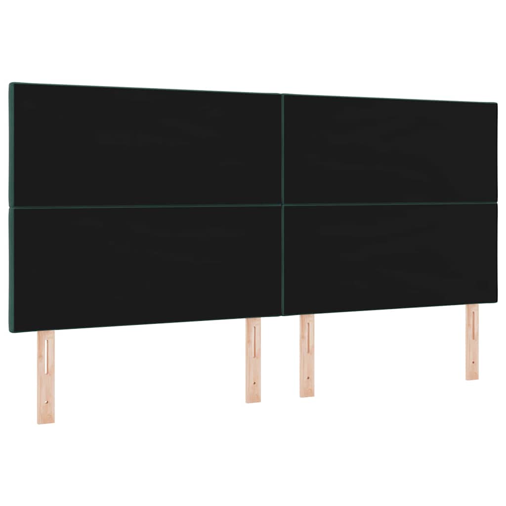 Headboard Wall-mounted Geometric Dark green 200 cm Velvet