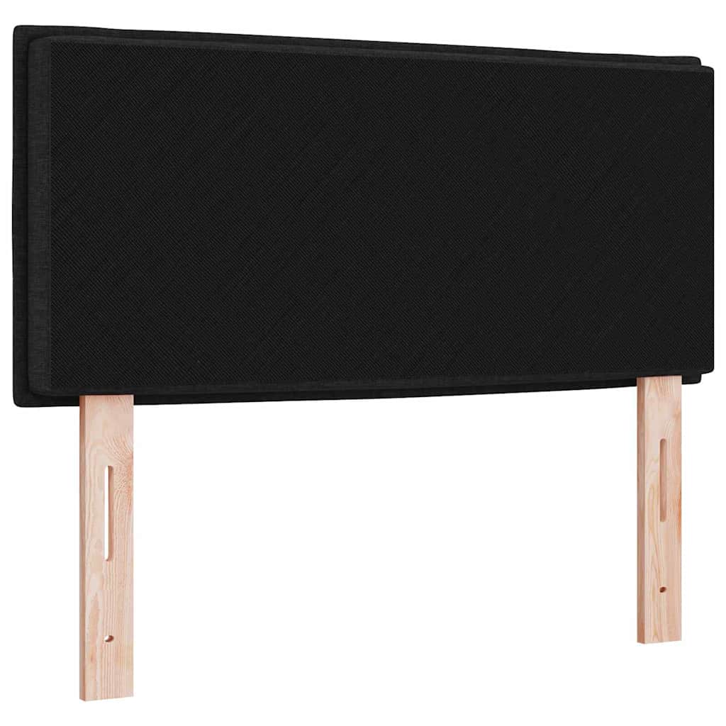 LED Headboard with LED Strip Lights Manual Black 80 cm Fabric