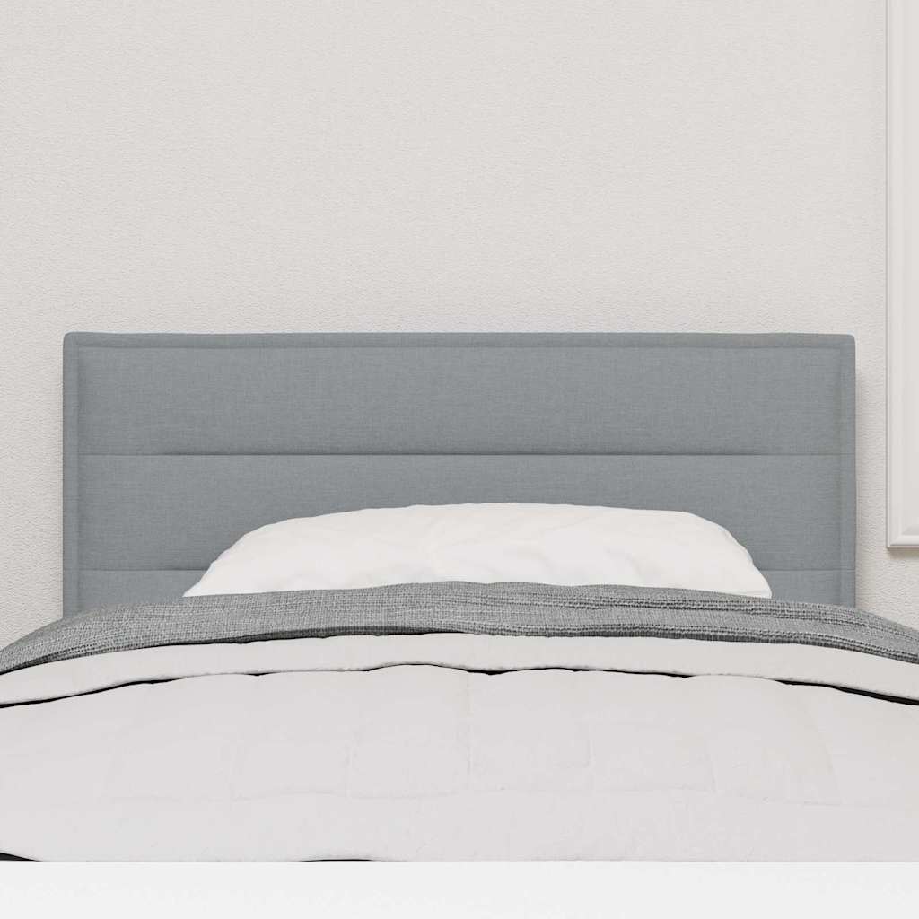 LED Headboard with LED Strip Lights Light grey 100 cm Fabric
