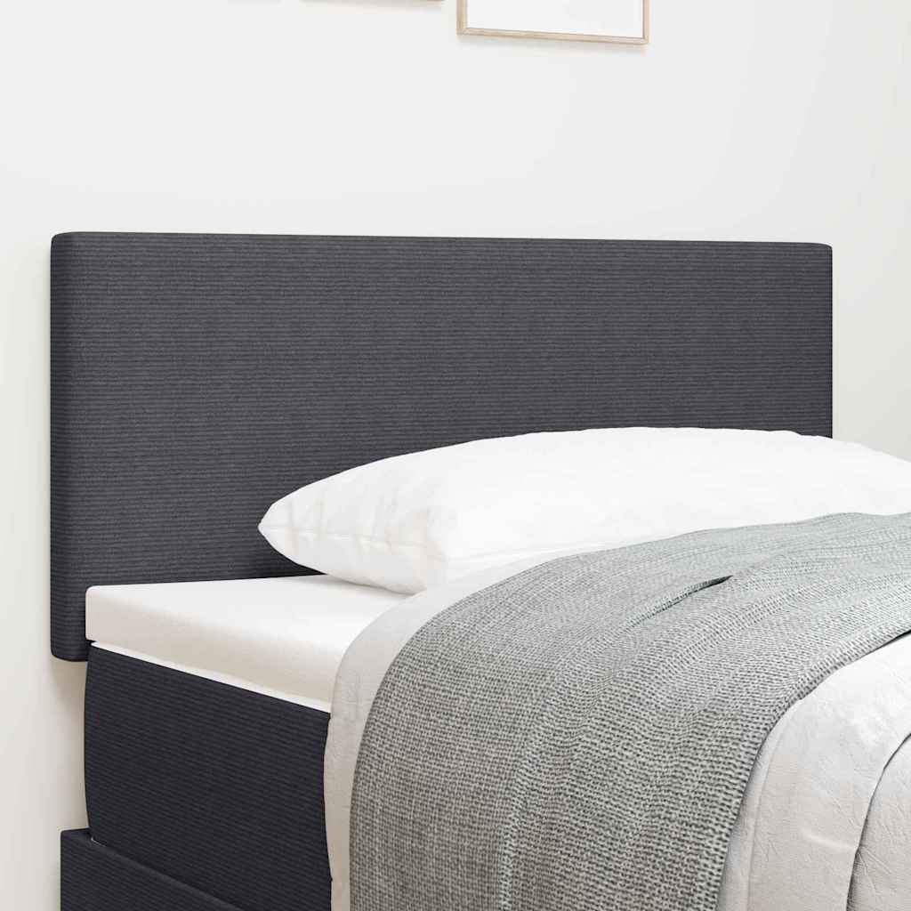LED Headboard with LED Strip Lights Dark grey 90 cm Fabric