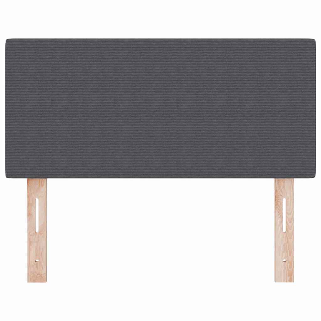 LED Headboard with LED Strip Lights Dark grey 100 cm Fabric