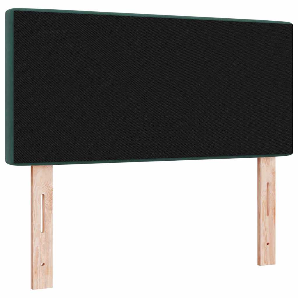 LED Headboard with LED Strip Lights Dark green 90 cm Velvet