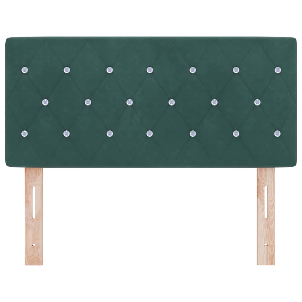 LED Headboard with LED Strip Lights Dark green 100 cm Velvet