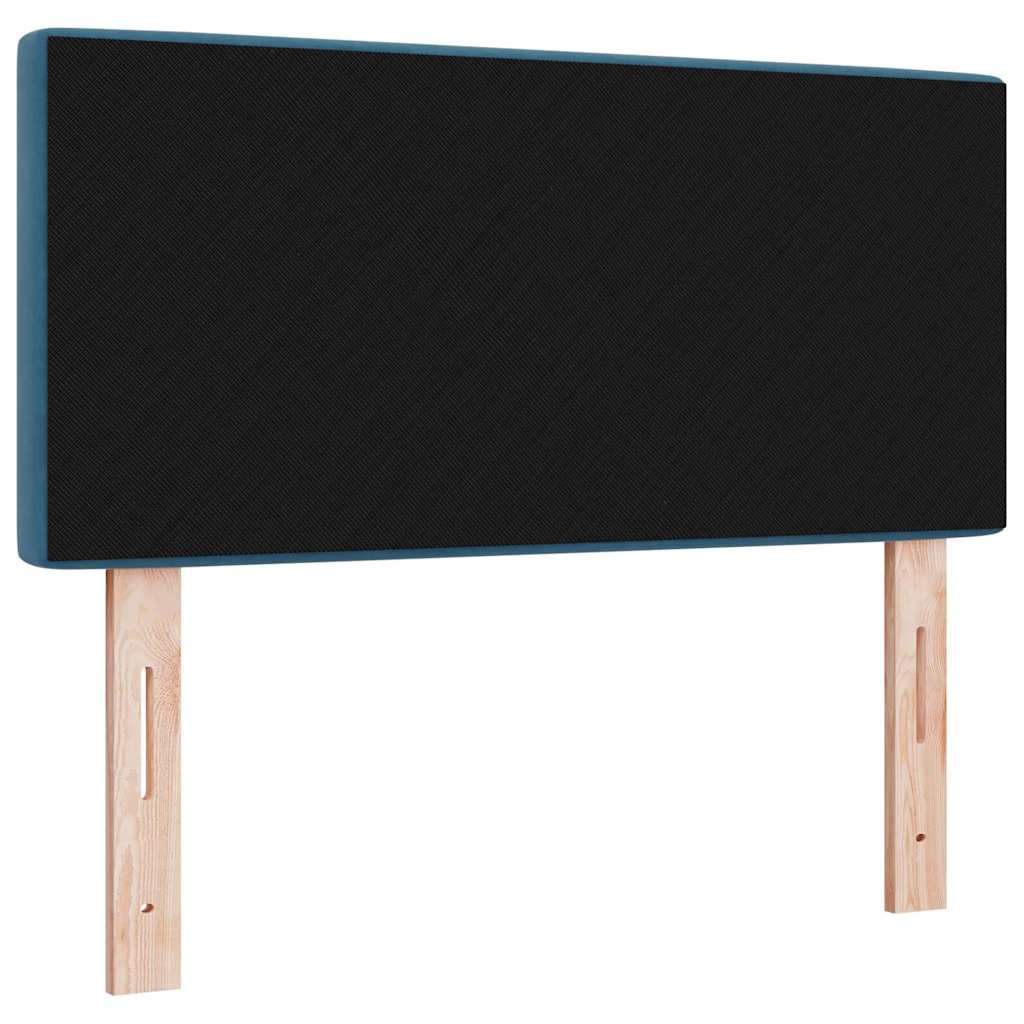 LED Headboard with LED Strip Lights Dark blue 100 cm Velvet