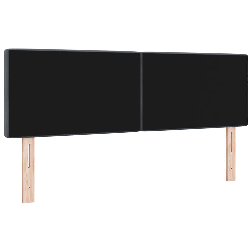 LED Headboard with LED Strip Lights Dark grey 80 cm Velvet