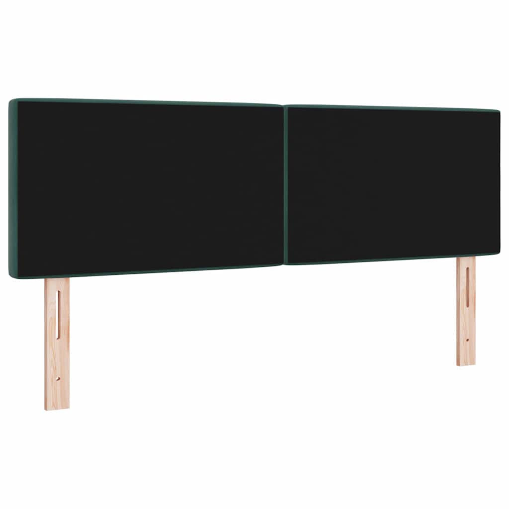 LED Headboard with LED Strip Lights Dark green 80 cm Velvet