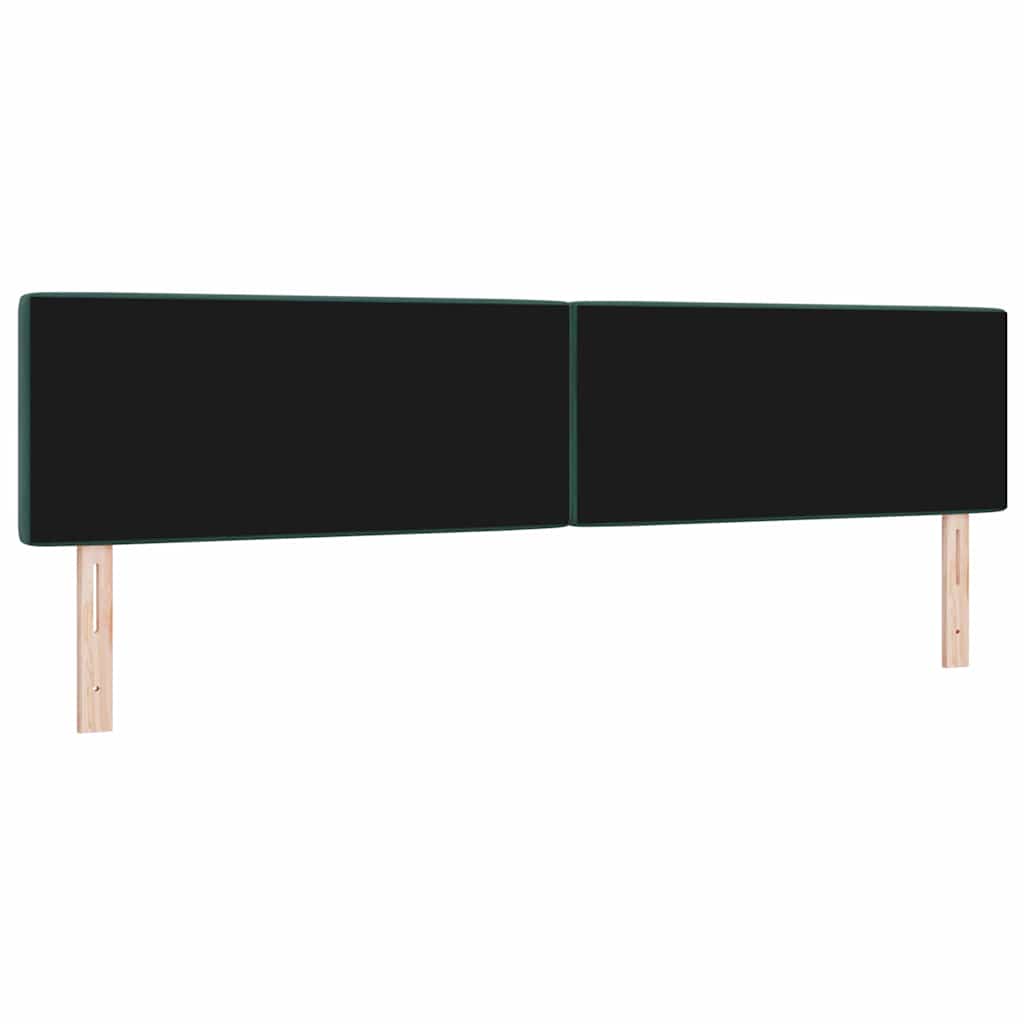 LED Headboard with LED Strip Lights Dark green 100 cm Velvet