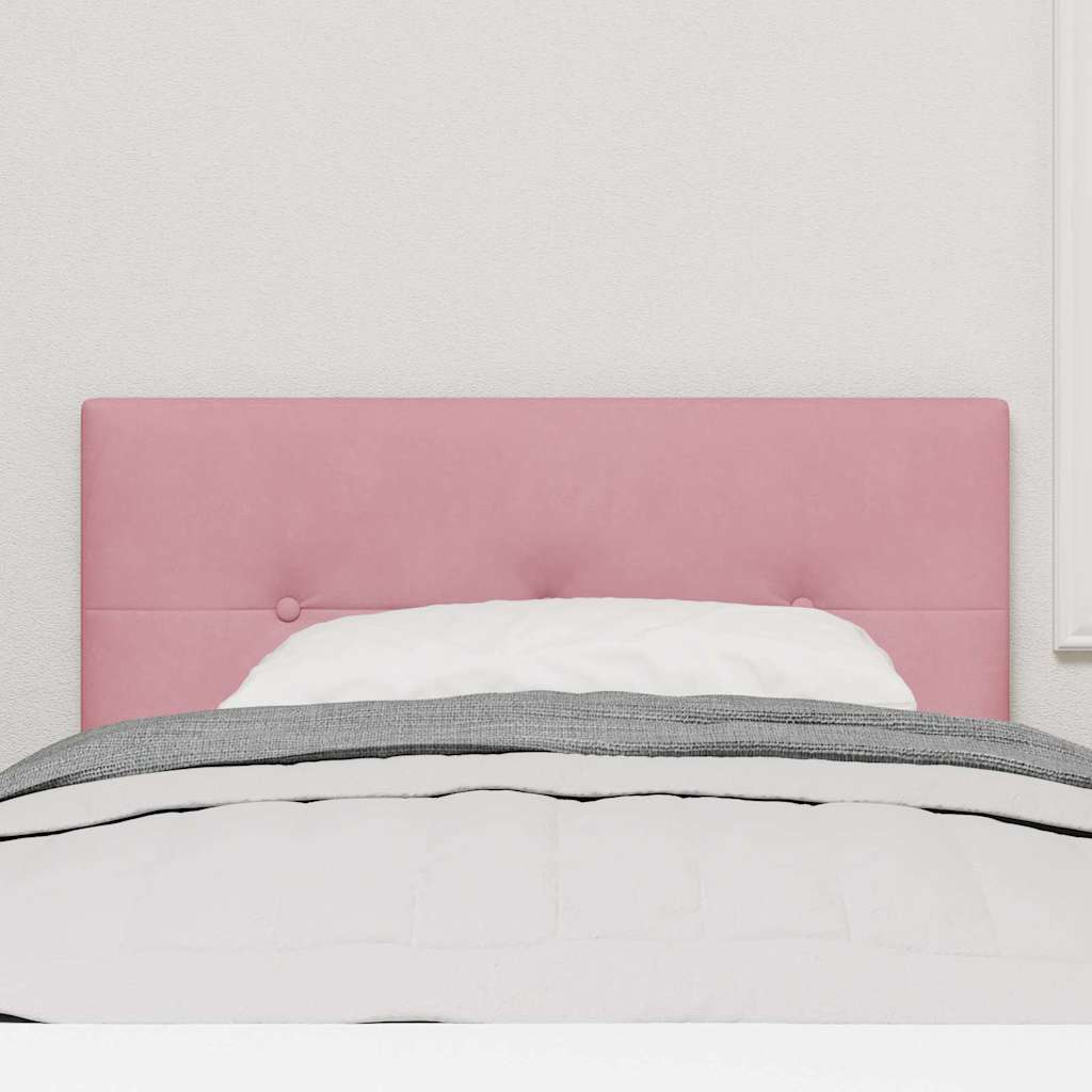 Headboard with LED Strip Lights Adjustable Pink 80 cm Velvet