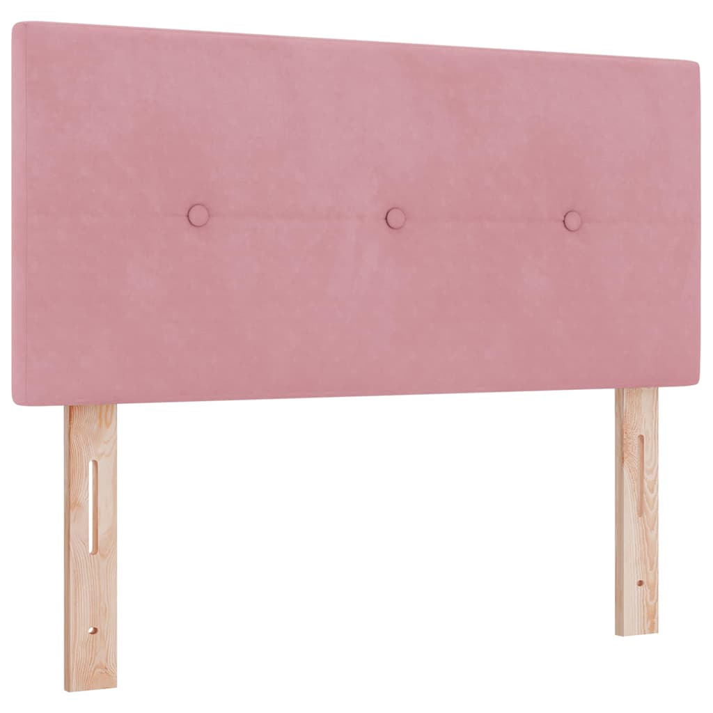 Headboard with LED Strip Lights Adjustable Pink 80 cm Velvet