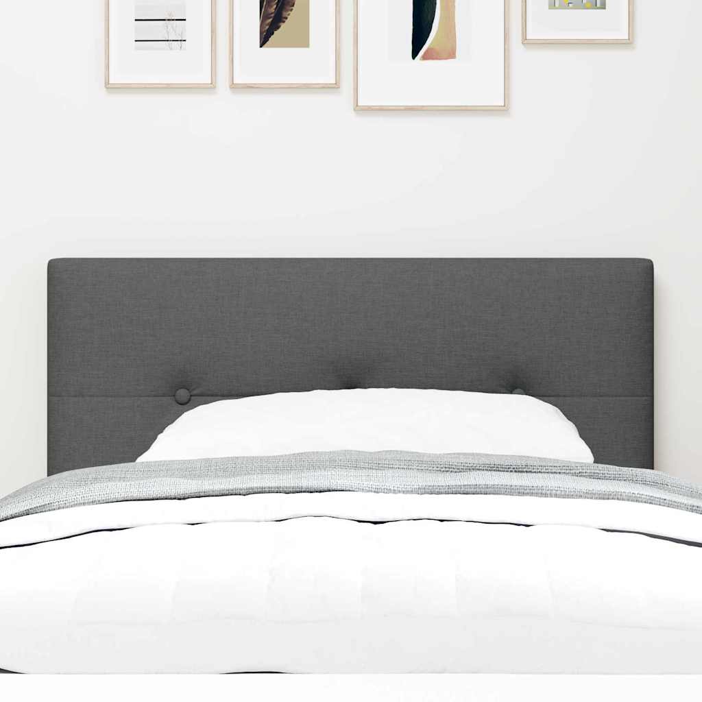 LED Headboard with LED Strip Lights Dark Grey 90 cm Fabric