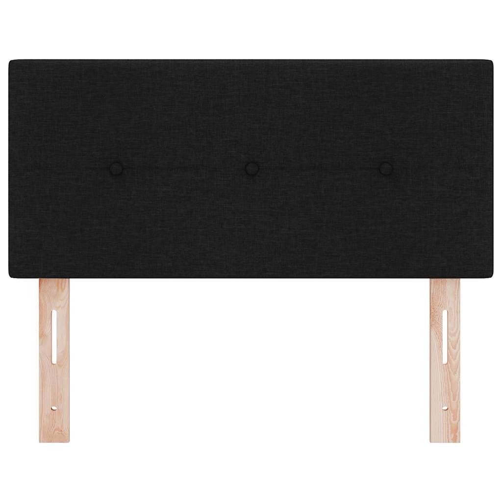 LED Headboard with LED Strip Lights Manual Black 90 cm Fabric