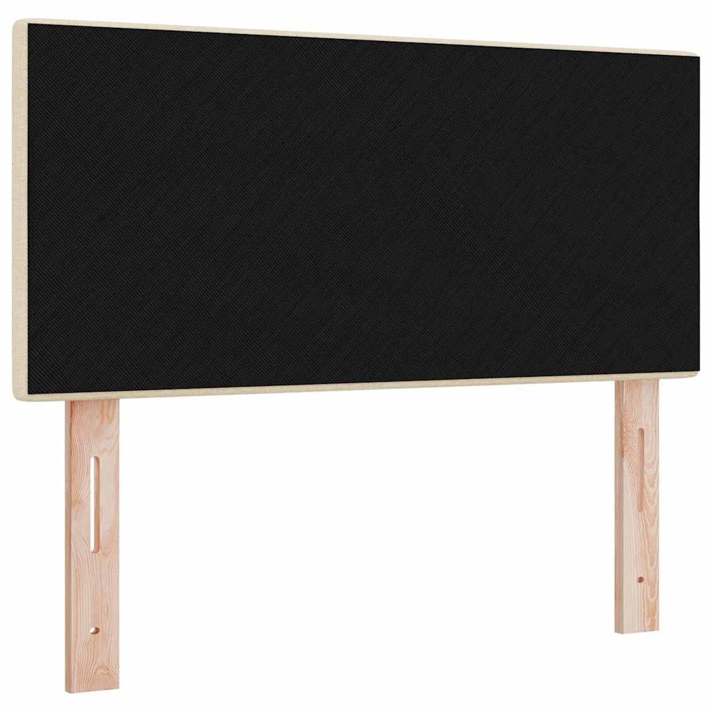 LED Headboard with LED Strip Lights Manual Cream 90 cm Fabric